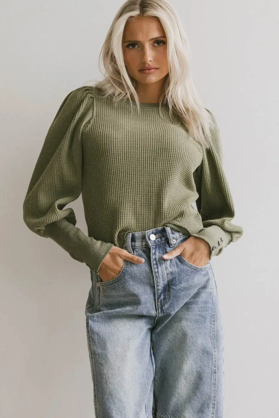 Bohme Lettie Waffle Knit Top in