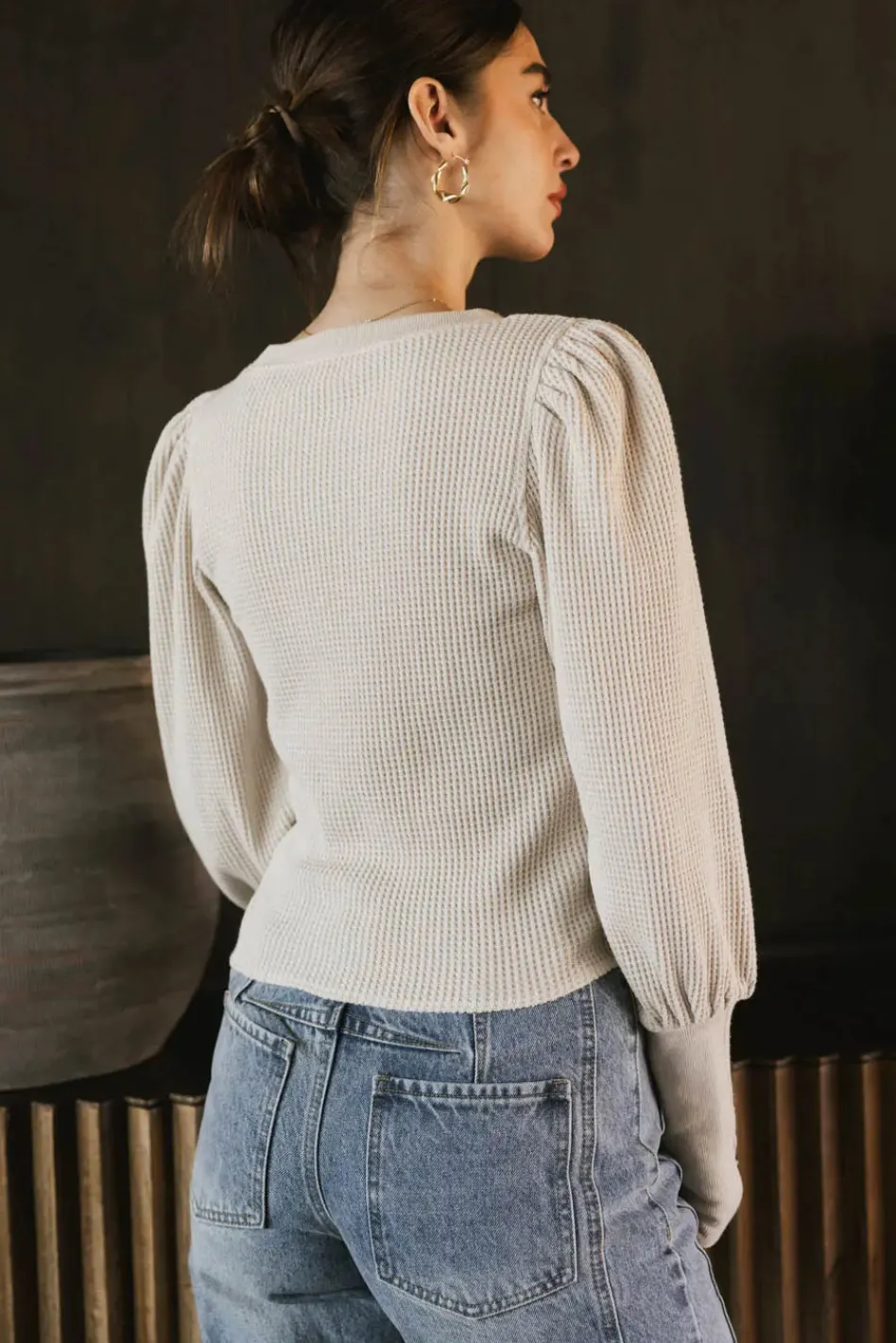 Bohme Lettie Waffle Knit Top in