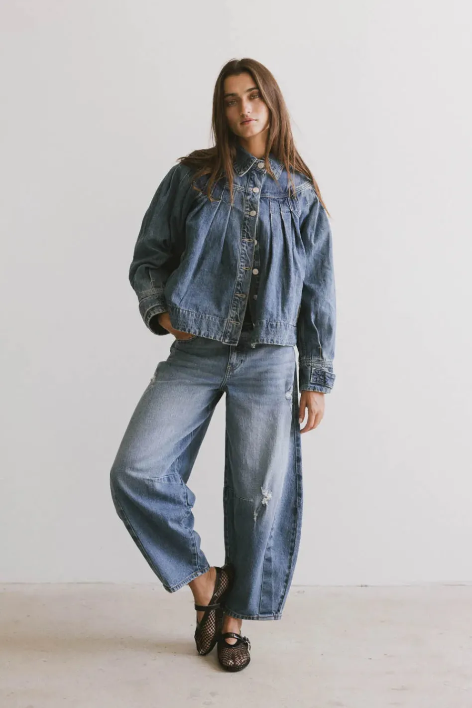 Bohme Lex Barrel Jeans in Medium Wash