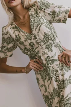 Bohme Lia Floral Midi Dress in