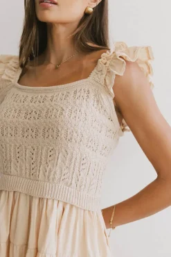 Bohme Lindie Knit Bodice Mini Dress