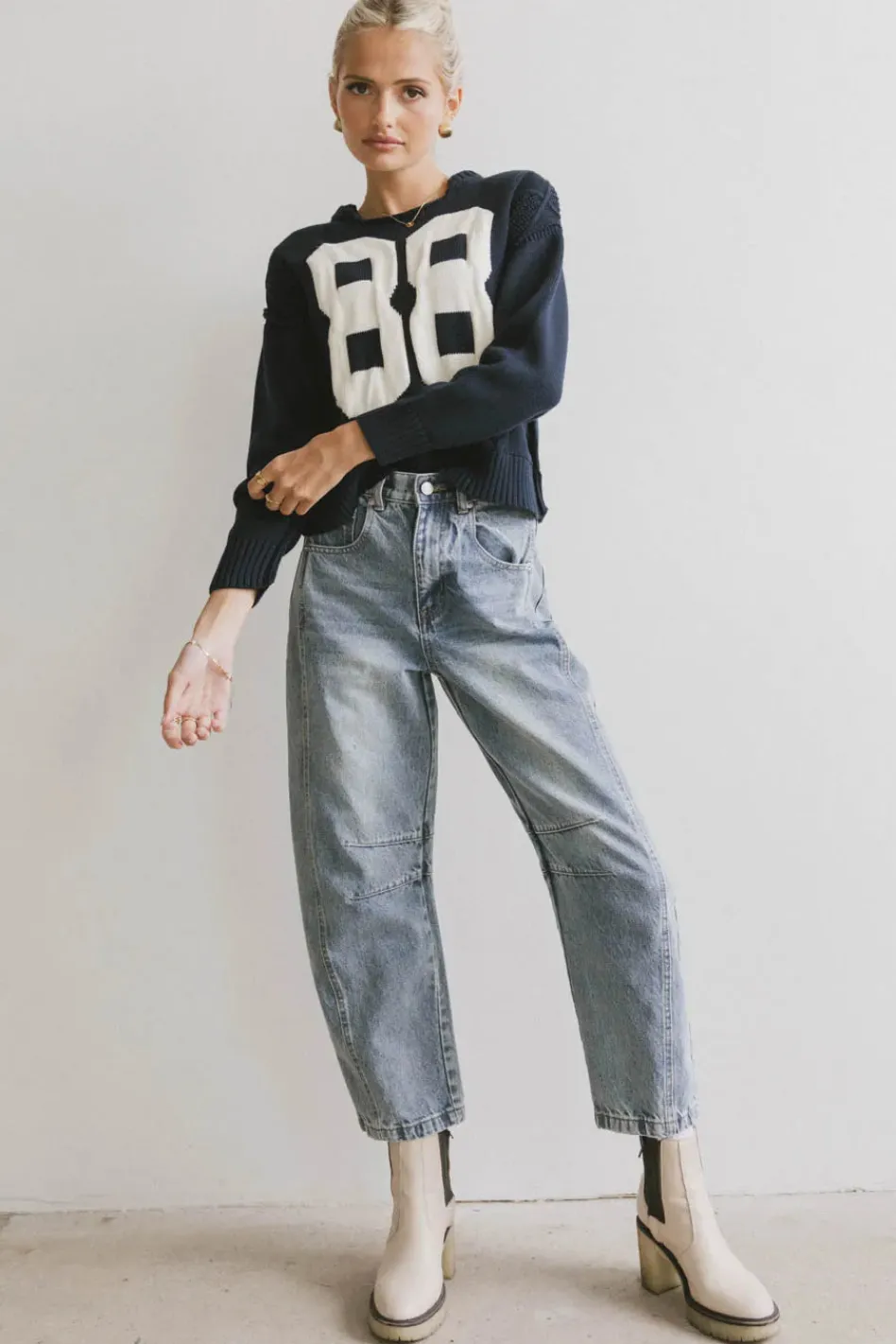 Bohme Lisette Barrel Jean in Medium Wash