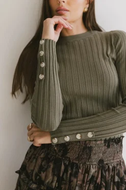 Bohme Lonnie Button Sleeve Sweater in