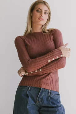 Bohme Lonnie Button Sleeve Sweater in