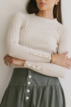 Bohme Lonnie Button Sleeve Sweater in