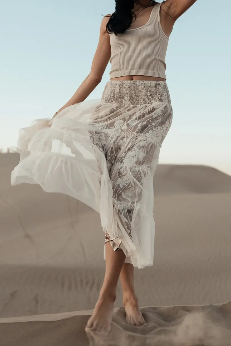 Bohme Louise Tiered Tulle Skirt