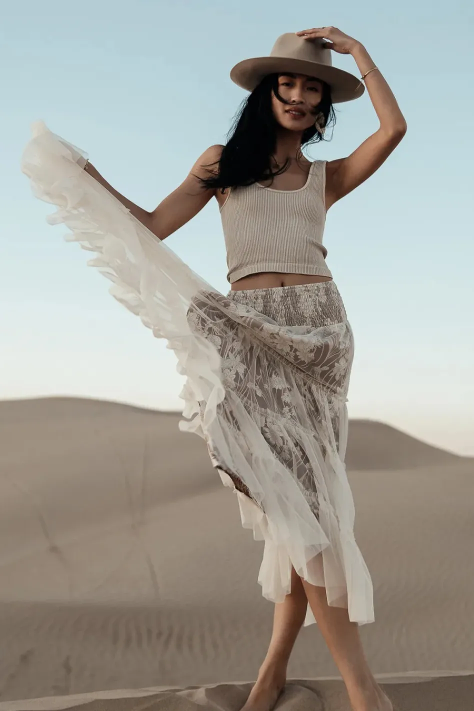 Bohme Louise Tiered Tulle Skirt