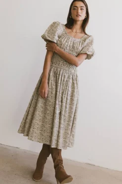 Bohme Lucille Smocked Floral Dress in