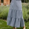 Bohme Lucy Tiered Denim Skirt