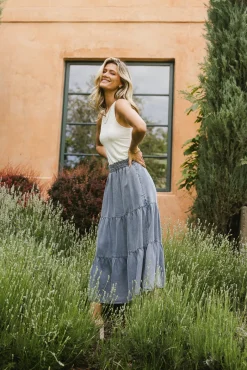 Bohme Lucy Tiered Denim Skirt