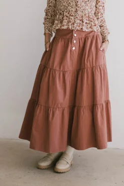 Bohme Luna Tiered Maxi Skirt in