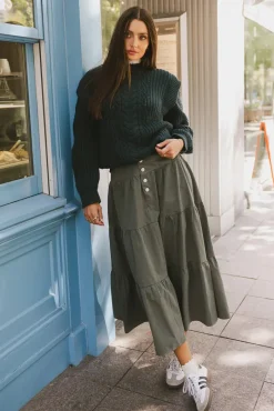 Bohme Luna Tiered Maxi Skirt in
