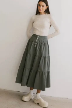 Bohme Luna Tiered Maxi Skirt in