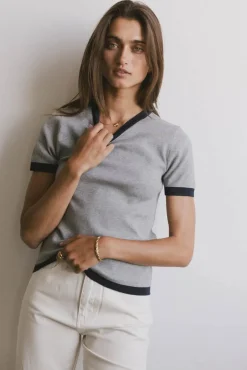 Bohme Maddie Ringer Sweater Top in