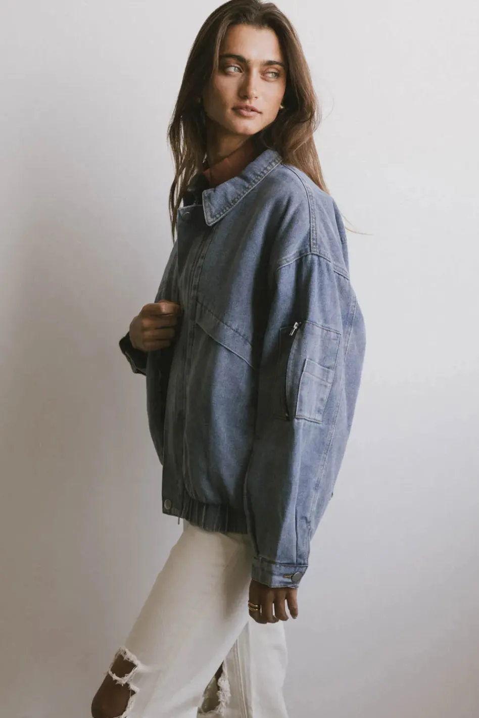 Bohme Maeve Denim Bomber Jacket