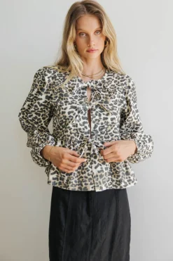 Bohme Maggie Peplum Tie Blouse in