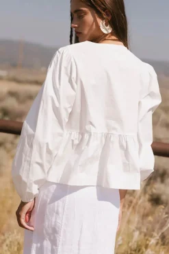 Bohme Maggie Peplum Tie Blouse in