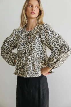 Bohme Maggie Peplum Tie Blouse in