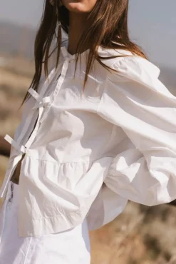 Bohme Maggie Peplum Tie Blouse in