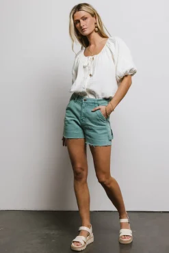 Bohme Maria Utility Denim Shorts in - FINAL SALE