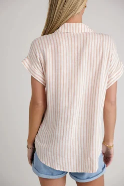 Bohme Marie Striped Button Up in - FINAL SALE