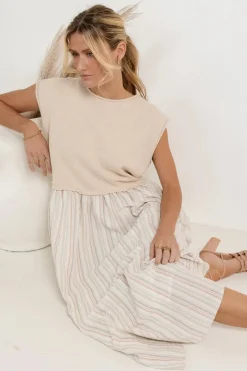 Bohme McKensley Contrast Midi Dress - FINAL SALE