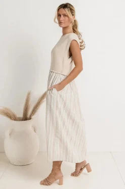 Bohme McKensley Contrast Midi Dress - FINAL SALE