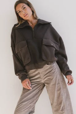 Bohme Mickey Half Zip Sweatshirt in
