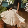 Bohme Minerva Tiered Midi Skirt in