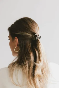 Bohme Mini Cutout Claw Clip in Checkered