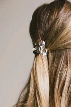 Bohme Mini Cutout Claw Clip in Checkered