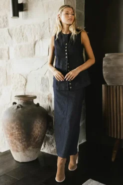 Bohme Miriam Denim Maxi Skirt