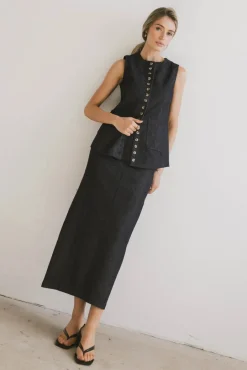 Bohme Miriam Denim Maxi Skirt