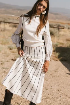 Bohme Montie Striped Sweater Top in