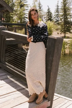 Bohme Nanet Crocheted Maxi Skirt in