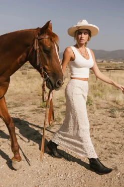 Bohme Nanet Crocheted Maxi Skirt in