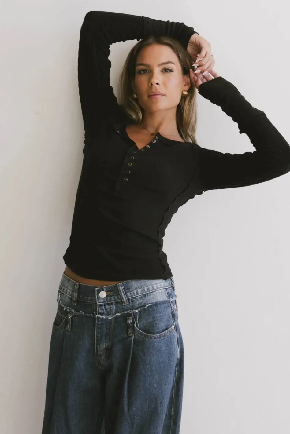 Bohme Naomi Cable Knit Sleeve Top in
