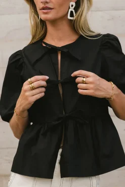 Bohme Natalia Peplum Tie Blouse in
