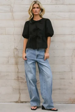 Bohme Natalia Peplum Tie Blouse in
