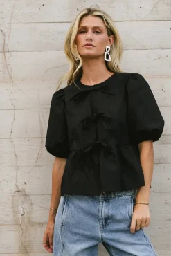 Bohme Natalia Peplum Tie Blouse in
