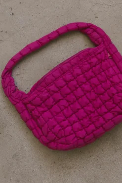 Bohme Nora Quilted Tote Bag in Fuschia