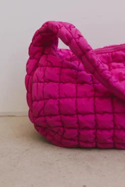 Bohme Nora Quilted Tote Bag in Fuschia
