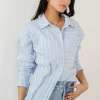 Bohme Nyah Striped Button Up in - FINAL SALE