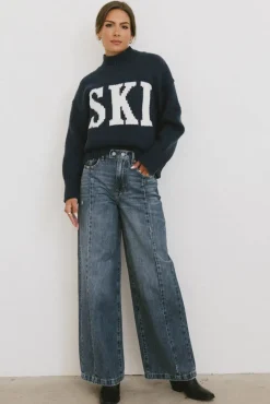 Bohme Oriella Wide Leg Jeans in Medium Wash