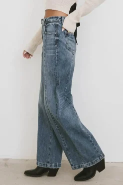 Bohme Oriella Wide Leg Jeans in Medium Wash