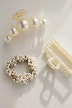 Bohme Oversized Pearl Claw Clip in Small