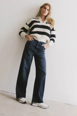 Bohme Ozzie Striped Sweater in Navy