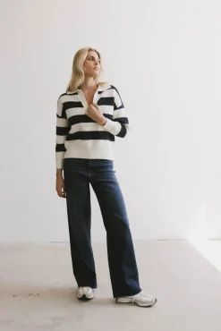 Bohme Ozzie Striped Sweater in Navy