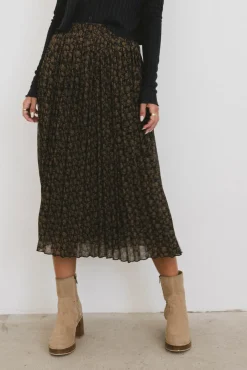 Bohme Pascal Pleated Floral Skirt