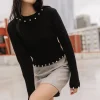 Bohme Pearl Embellished Sweater in